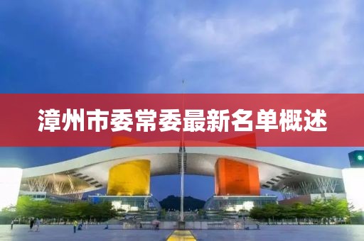 漳州市委常委最新名單概述