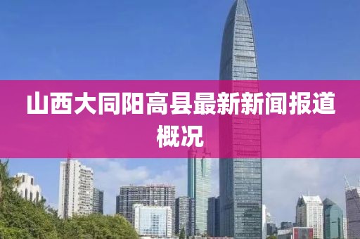 山西大同陽高縣最新新聞報道概況