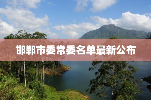 邯鄲市委常委名單最新公布