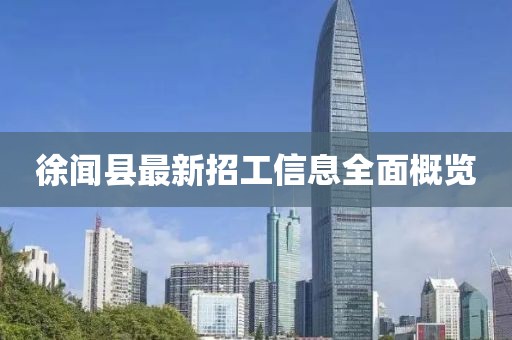 徐聞縣最新招工信息全面概覽