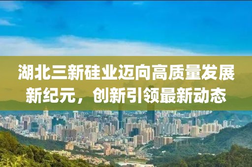 湖北三新硅業(yè)邁向高質(zhì)量發(fā)展新紀元，創(chuàng)新引領(lǐng)最新動態(tài)