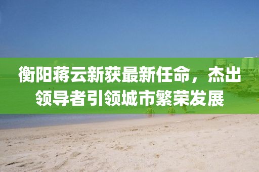 衡陽(yáng)蔣云新獲最新任命，杰出領(lǐng)導(dǎo)者引領(lǐng)城市繁榮發(fā)展