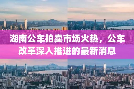 湖南公車(chē)拍賣(mài)市場(chǎng)火熱，公車(chē)改革深入推進(jìn)的最新消息