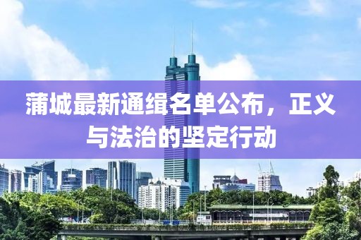蒲城最新通緝名單公布，正義與法治的堅(jiān)定行動(dòng)