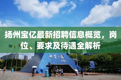 揚(yáng)州寶億最新招聘信息概覽，崗位、要求及待遇全解析