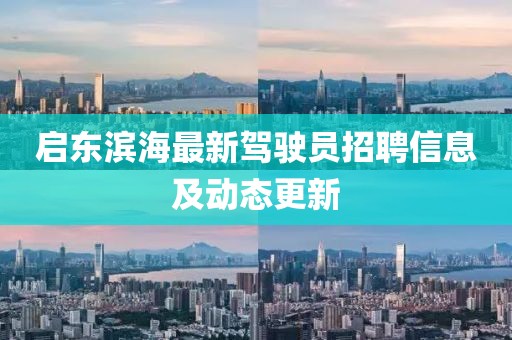 啟東濱海最新駕駛員招聘信息及動(dòng)態(tài)更新