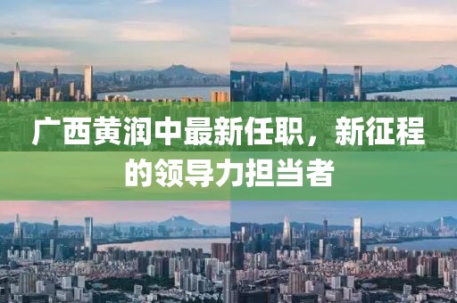 廣西黃潤中最新任職，新征程的領導力擔當者