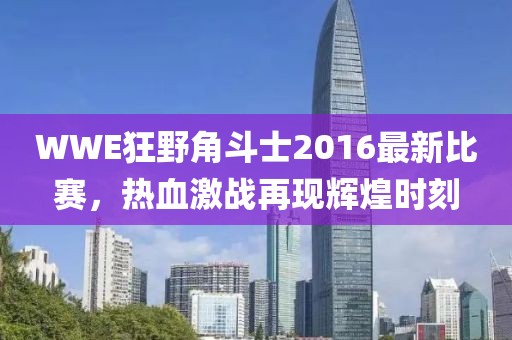 WWE狂野角斗士2016最新比賽，熱血激戰(zhàn)再現(xiàn)輝煌時(shí)刻