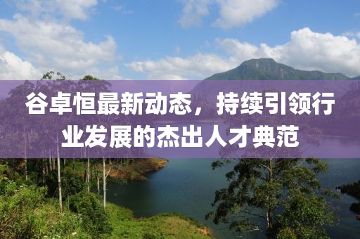 谷卓恒最新動態(tài)，持續(xù)引領(lǐng)行業(yè)發(fā)展的杰出人才典范