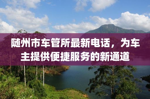隨州市車管所最新電話，為車主提供便捷服務(wù)的新通道