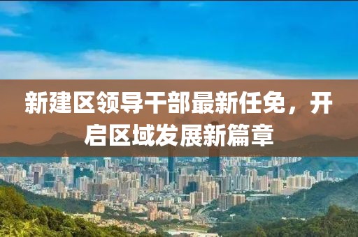 新建區(qū)領(lǐng)導(dǎo)干部最新任免，開啟區(qū)域發(fā)展新篇章