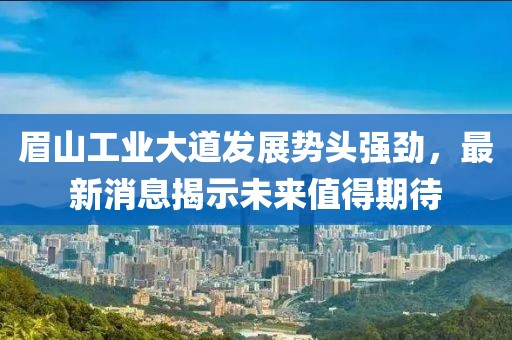 眉山工業(yè)大道發(fā)展勢頭強(qiáng)勁，最新消息揭示未來值得期待