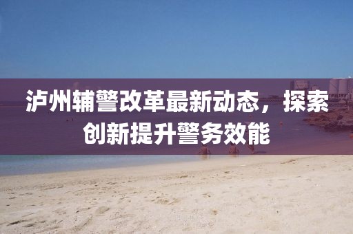 瀘州輔警改革最新動(dòng)態(tài)，探索創(chuàng)新提升警務(wù)效能