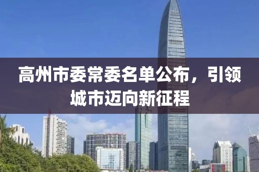 高州市委常委名單公布，引領(lǐng)城市邁向新征程