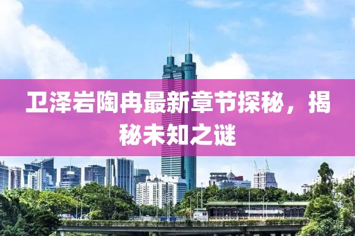 衛(wèi)澤巖陶冉最新章節(jié)探秘，揭秘未知之謎